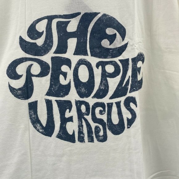 The People Vs. Men's Short Sleeve T-Shirt White Satisfaction Vintage Graphic XXL - Picture 2 of 6